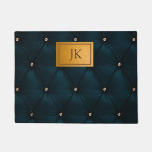 Paillasson Vert Élégant, Diamants, Monogramme