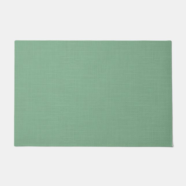 Paillasson Vert menthe uni texturé  (Devant)