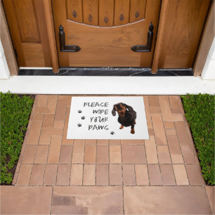 Paillasson veuillez essuyer vos pattes chien photo doormat