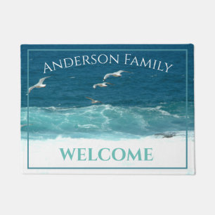 Paillasson Vibes de plage personnalisées Ocean Waves Door Mat