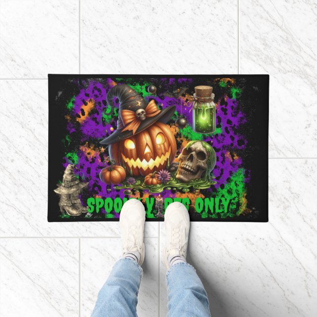 Paillasson Vibes Éffrayantes d'Halloween seulement (Intérieur)