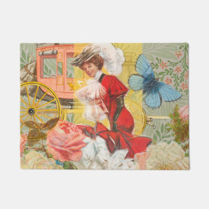 Paillasson Victorian Lady Woman Fun Carriage