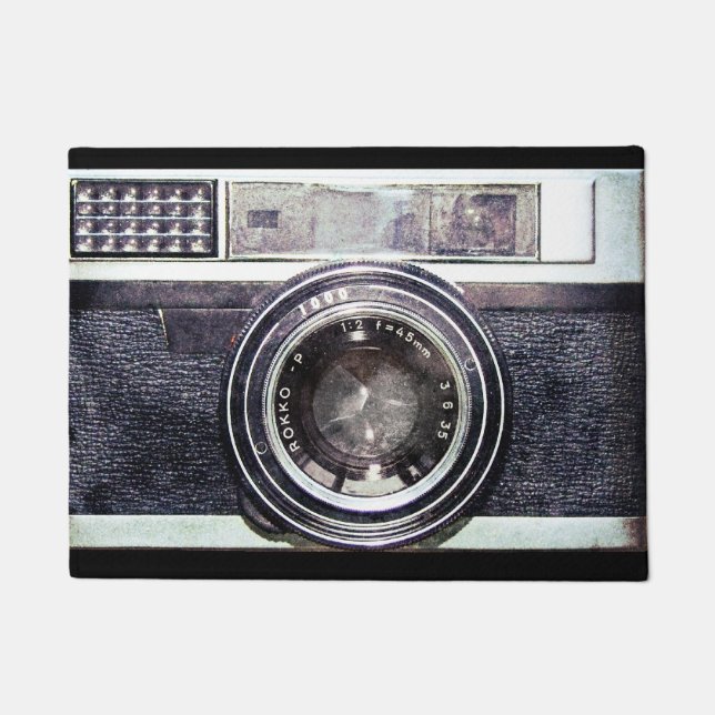 Paillasson Vieil appareil-photo noir (Devant)