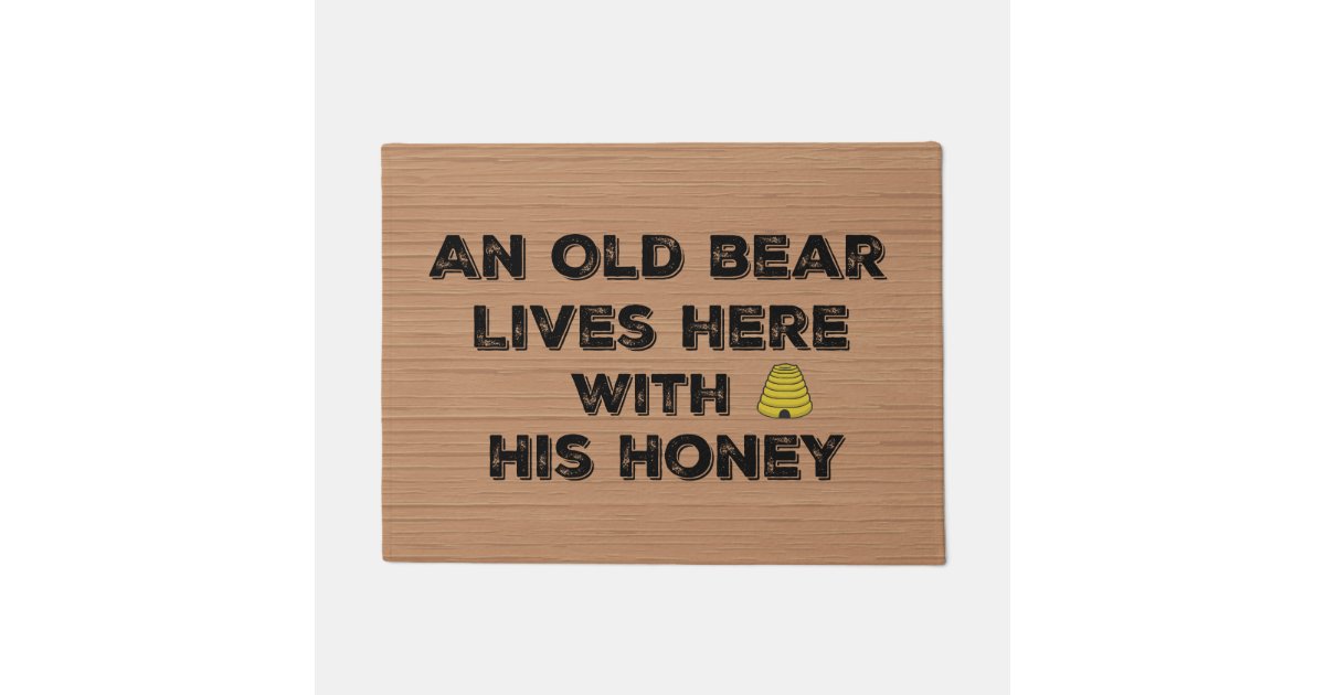 Paillasson Vieil Ours Et Miel De Citation Drole Zazzle Fr