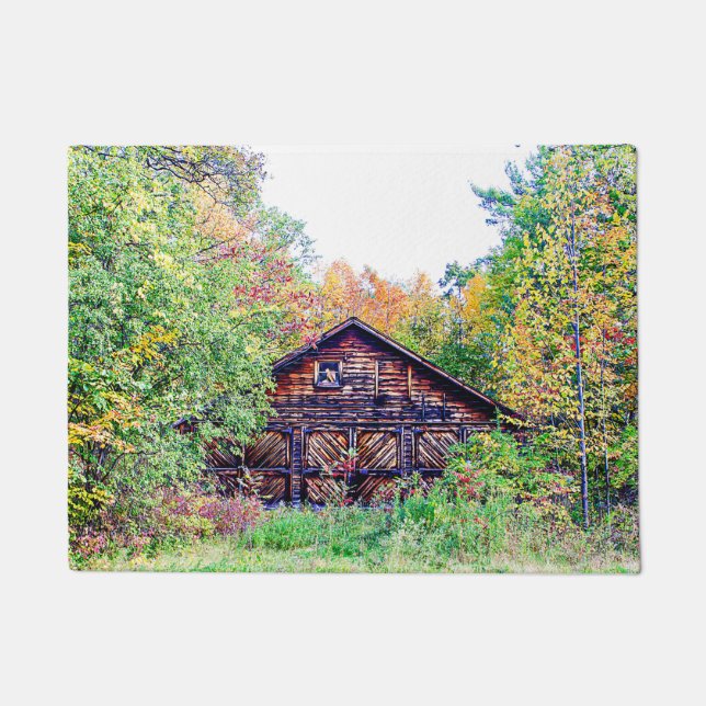Paillasson Vieille grange à l'automne (Devant)