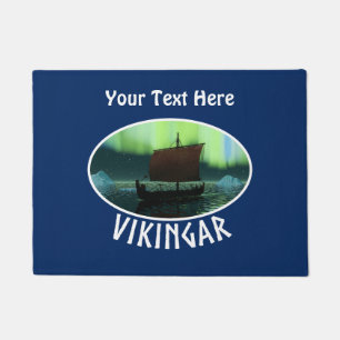 Paillasson Viking Navire Et Lumières Du Nord