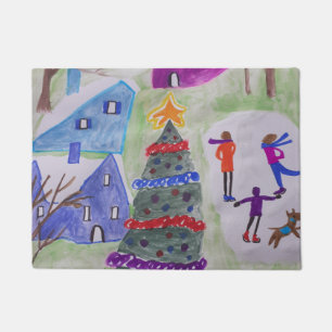 Paillasson Village de Noël
