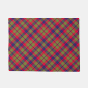 Paillasson Ville Glasgow Tartain Plaid Vert Rouge Bleu
