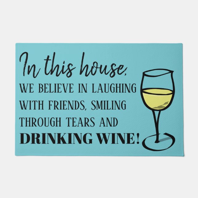 Paillasson Vin drôle de nouveauté dans cette Chambre (Devant)