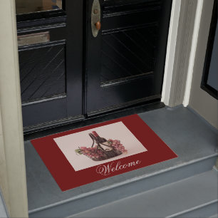 Paillasson Vin et raisins du panier de la porte