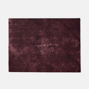 Paillasson Vin Velvety Damask   Glam Grunge de Bordeaux Sangr