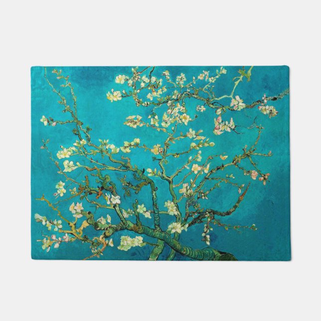 Paillasson Vincent Van Gogh Blossoming Almond Tree Floral Art (Devant)