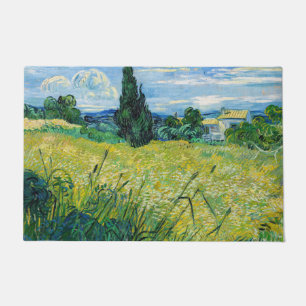 Paillasson Vincent van Gogh - Champ de blé vert avec Cypress
