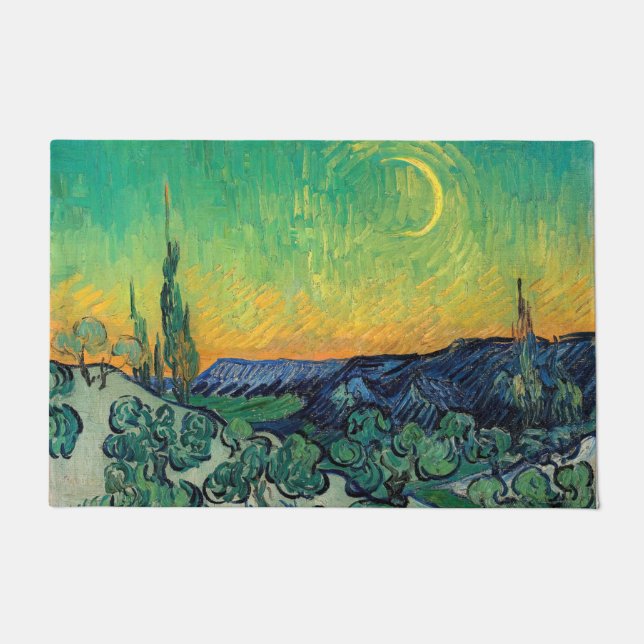 Paillasson Vincent van Gogh - Paysage Lune avec couple (Devant)