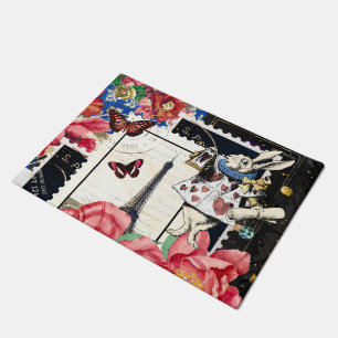 Paillasson Vintage Alice au pays des merveilles Lapin blanc