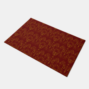 Paillasson Vintage Damask Ornament or + votre backgr.
