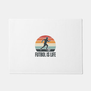 Paillasson Vintage Futbol est la vie Conception de maillot de