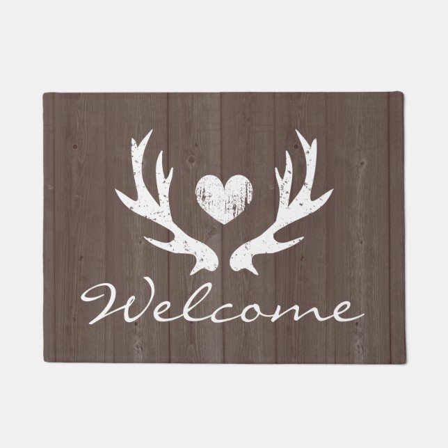 Paillasson Vintage pays chic chevreuil rustique porte mat (Devant)