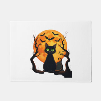 Paillasson Vintage Scary Christmas Cat Costume Retro Cat Moon