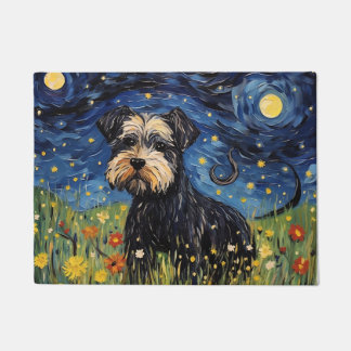 Paillasson Vintage Van Gogh Pup - Aquarelle Starry Night Rev