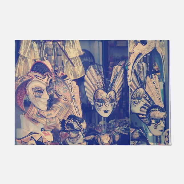 Paillasson Vintage Venetian carnival masks (Devant)