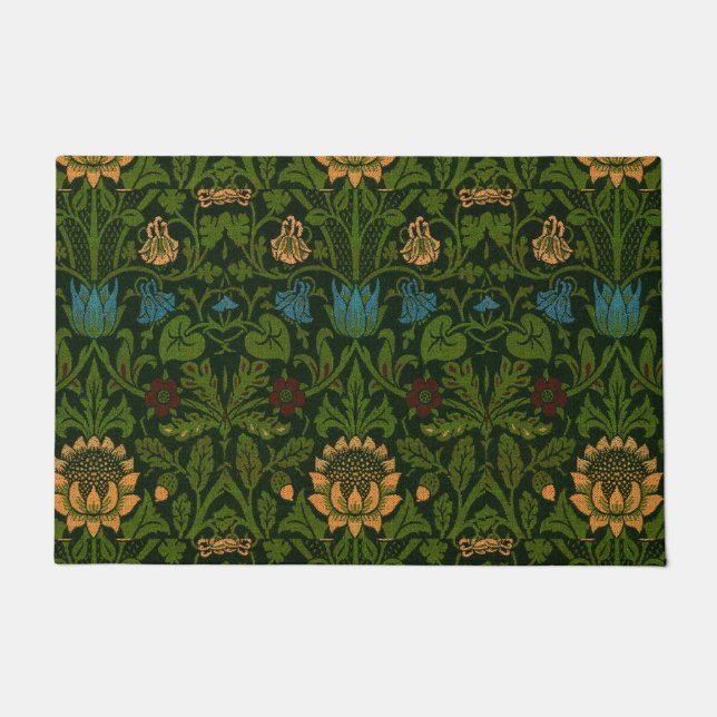 Paillasson Vintage William Morris Violet et Columbine (Devant)