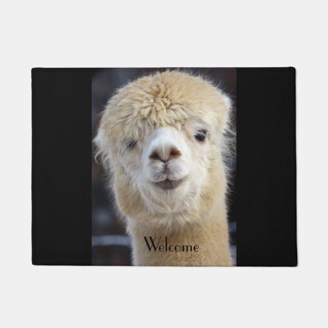 Paillasson Visage d'alpaca mignon (Devant)