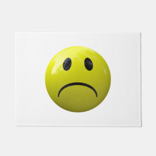 Paillasson visage malheureux émoji porte mat