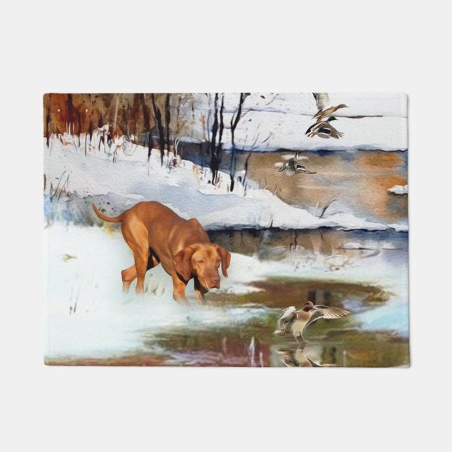 Paillasson Vizsla hongroise, canards de chasse en hiver (Devant)