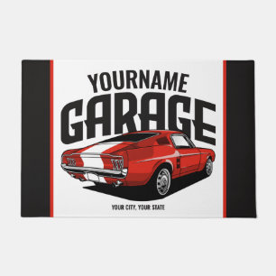 Paillasson Voiture Muscle Personnalisée 1967 Garage Fastback 