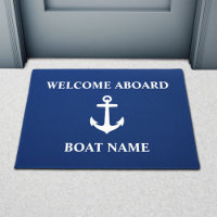 Votre nom de bateau Ancre Bleu Bienvenue à bord
