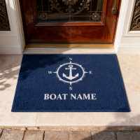 Votre nom de bateau Compass Ancre Bleu