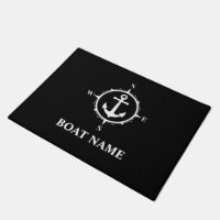 Votre nom de bateau Compass Ancre Noir