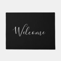 Votre nom | Élégant script blanc sur noir