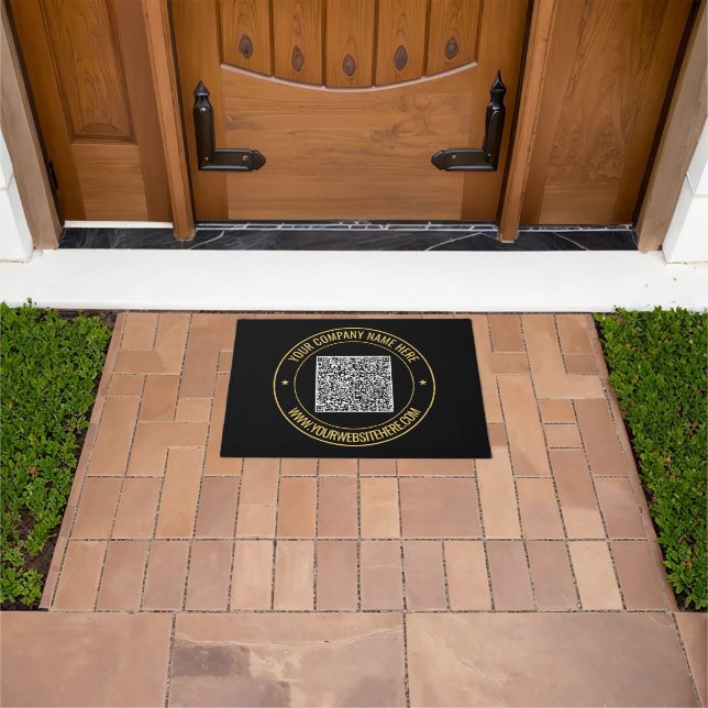 Paillasson Votre QR Code Scan Custom Text Company Doat (De plein air)