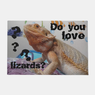 Paillasson Vous aimez l'image drôle de lézard de lézards