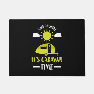 Paillasson voyage de camping caravane heureux