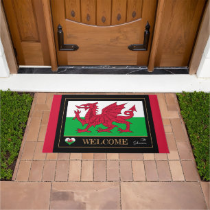 Paillasson Wales Emblem, Gallois Flag mats Cymru /sport Bienv