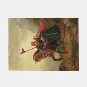 Paillasson Walther et Hildegunde fuyant avec leur cheval