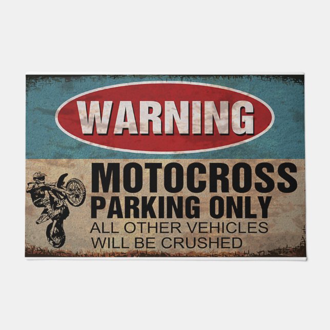 Paillasson Warning Motorcross Parking Only (Devant)