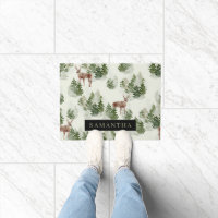 Watercolor Winter Forest Motif sans joint