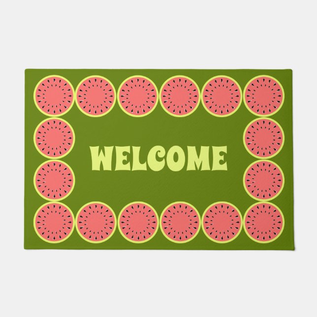 Paillasson Watermelon Rose Welcome (Devant)