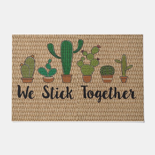 Paillasson We Stick Together Mat, Cactus Decor (Devant)