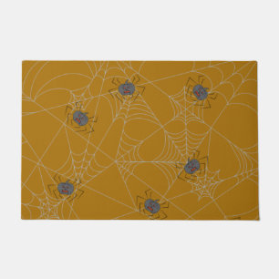Paillasson Web et citrouilles d'araignées d'Halloween