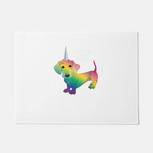Paillasson WEINER CHIEN WEINERCORN - Funny Dachshund Unicorn  (Devant)