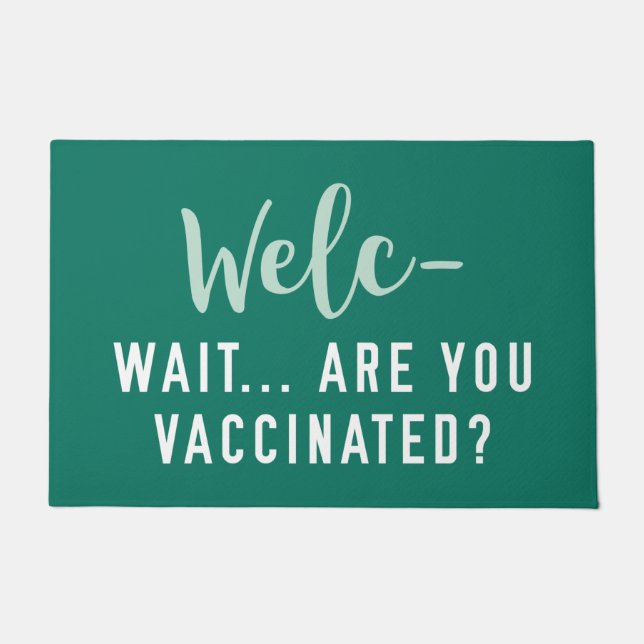 Paillasson Welc Êtes-Vous Vacciné ? (Devant)