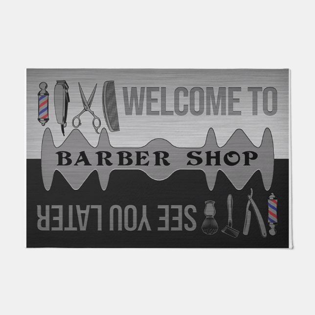Paillasson Welcome And See You You Later Salon Front Door Mat (Devant)