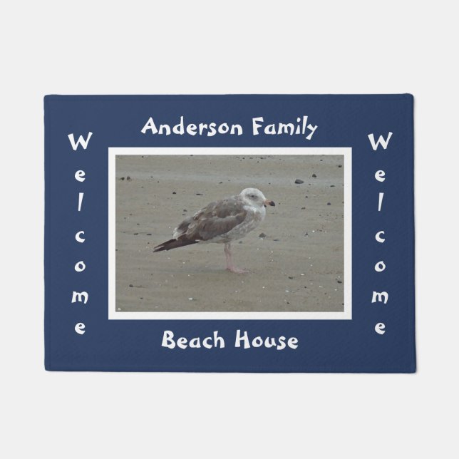 Paillasson Welcome Beach House Artistique Seagull Océan Anima (Devant)