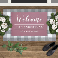 Welcome Dusty Rose Personalized Family Name