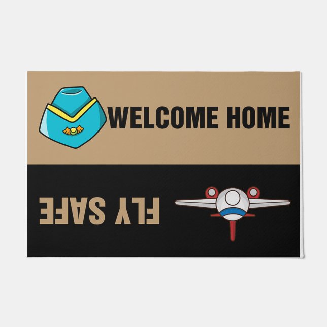 Paillasson Welcome Home Fly Safe Doormat (Devant)